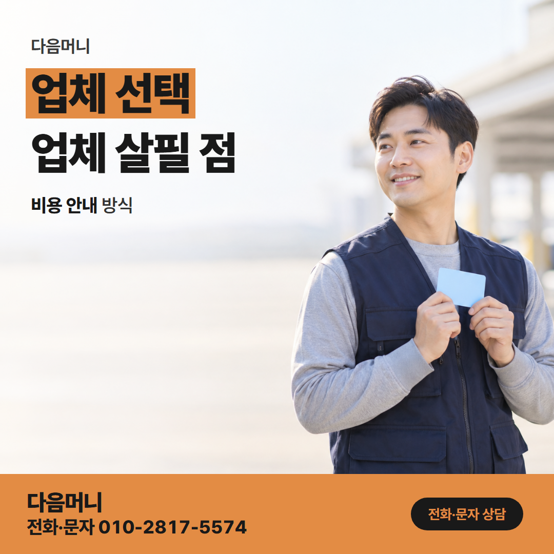 다음머니 국민카드현금화 할부 범위를 카드사 기준으로 설명하는 업체